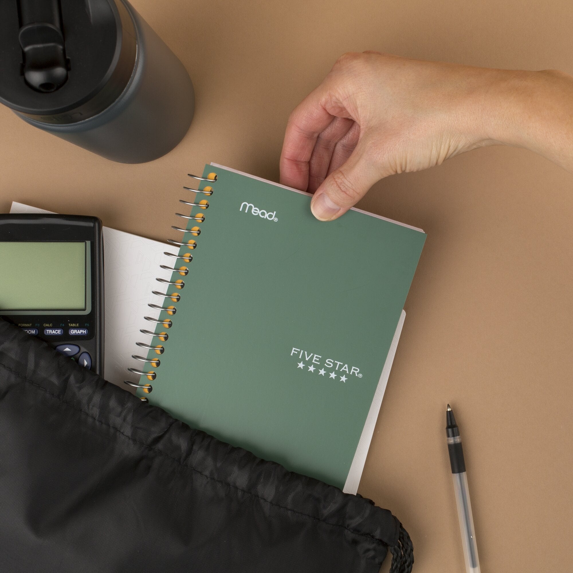 Five Star Personal Spiral Notebook, College Ruled, 4.375" x 7", Seaglass Green - Image 5