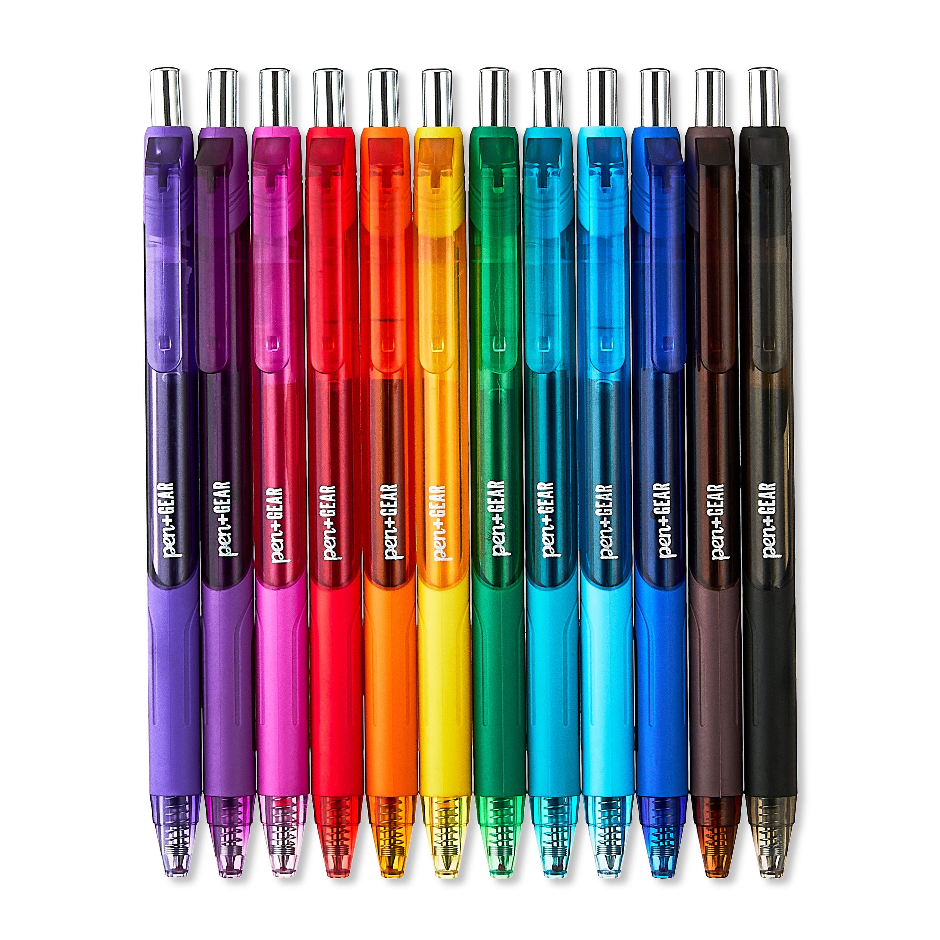 Pen+Gear Medium Point 0.7mm Retractable Gel Pens, Assorted Ink, 12 Count - Image 2