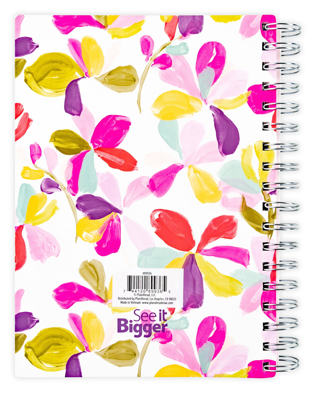 See It Bigger Monthly Weekly Medium Floral Planner (7" x 9") - Image 4