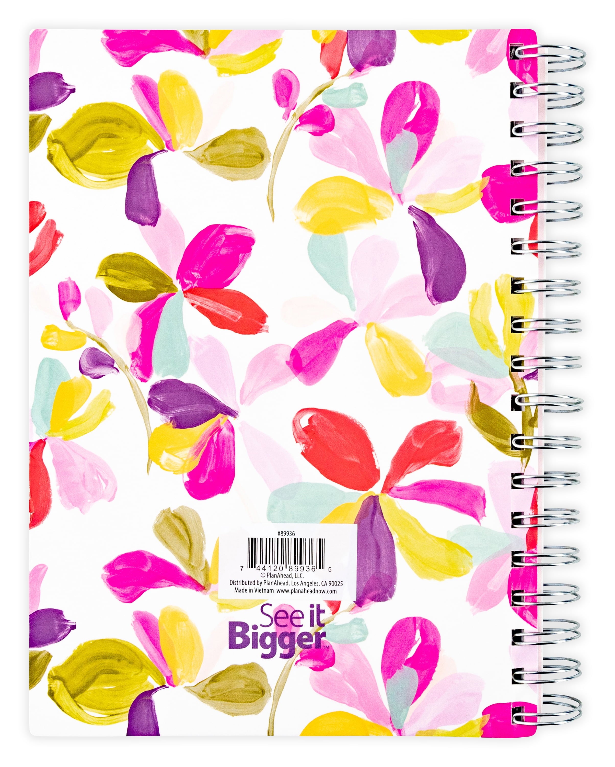 See It Bigger Monthly Weekly Medium Floral Planner (7" x 9") - Image 4