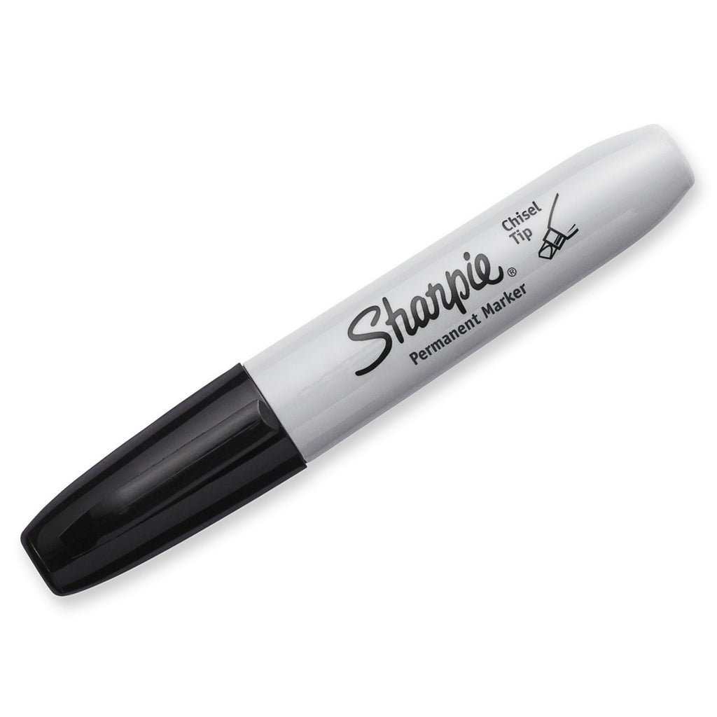Sharpie Permanent Markers, Chisel Tip, Black, 2 Count - Image 2