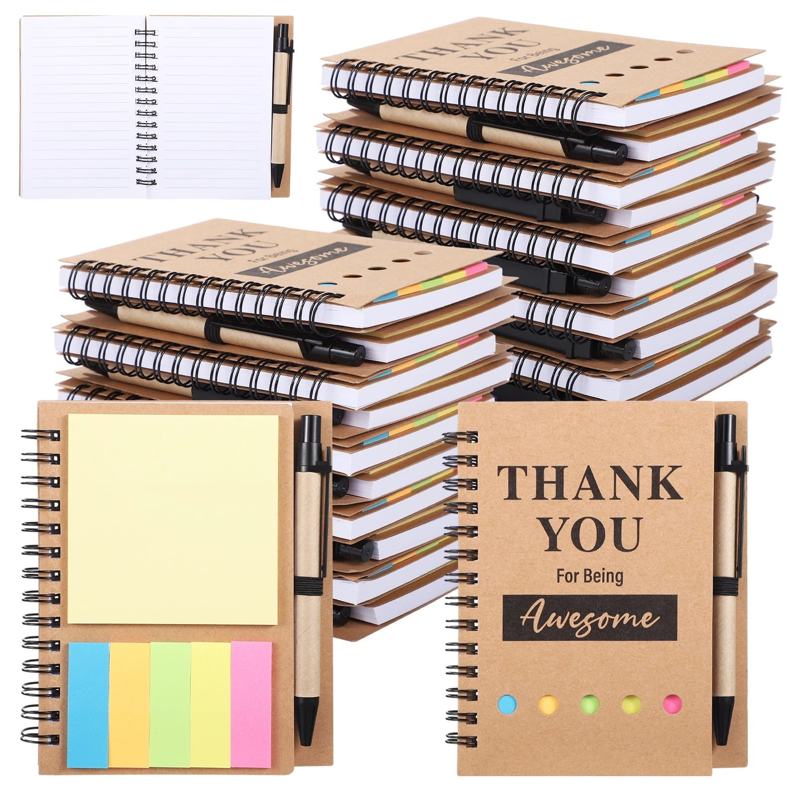 20-Pack Notebook Set with Sticky Notes & Pens,Inspirational Notepad Gift Box for Employees,Coworkers,Students,Appreci... - Image 6