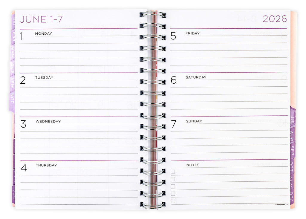 See It Bigger Monthly Weekly Medium Floral Planner (7" x 9") - Image 3