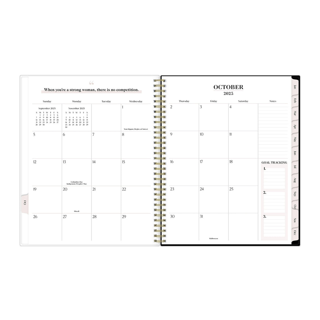 Bossbabe for Monthly Weekly Large Planner (8.5" x 11") Maria Dark 15-Month October 2025 - December 2026 - Image 4