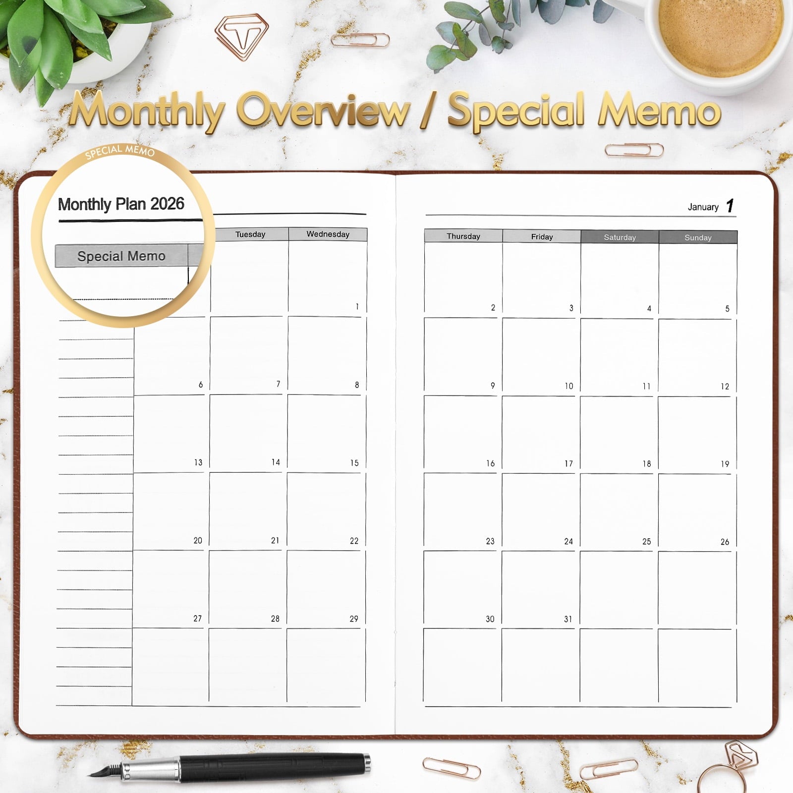 2026 Daily Hourly Planner 5.7"x 8.3" - One Page a Day (12 Month),Hardcover A5 Weekly Monthly Diary Planner Agenda Not... - Image 6