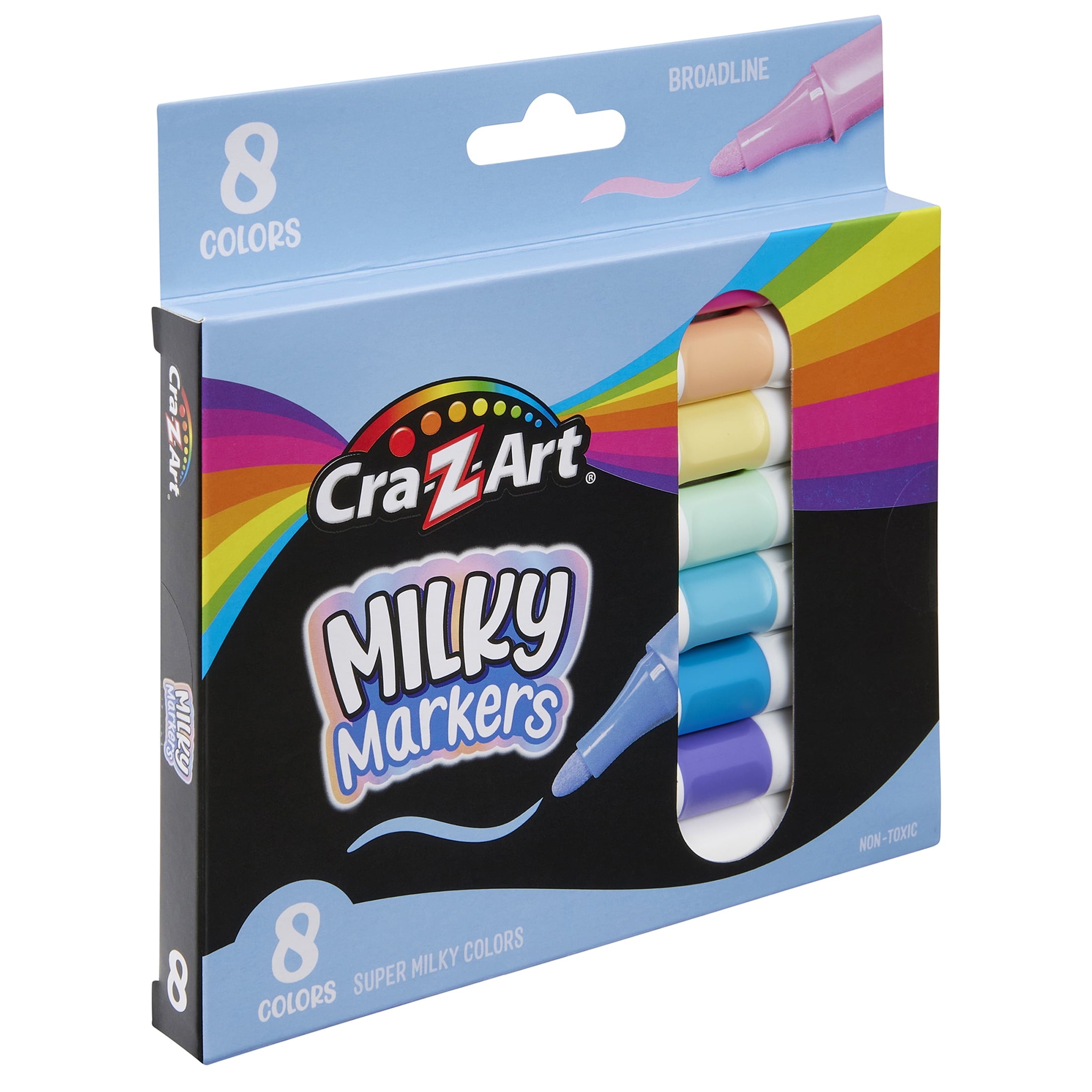 Broadline Super Milky Markers, 8 Count - Pastel Markers Perfect For Black Paper, Unique Colors, Quick Dry No Bleed Ma... - Image 2