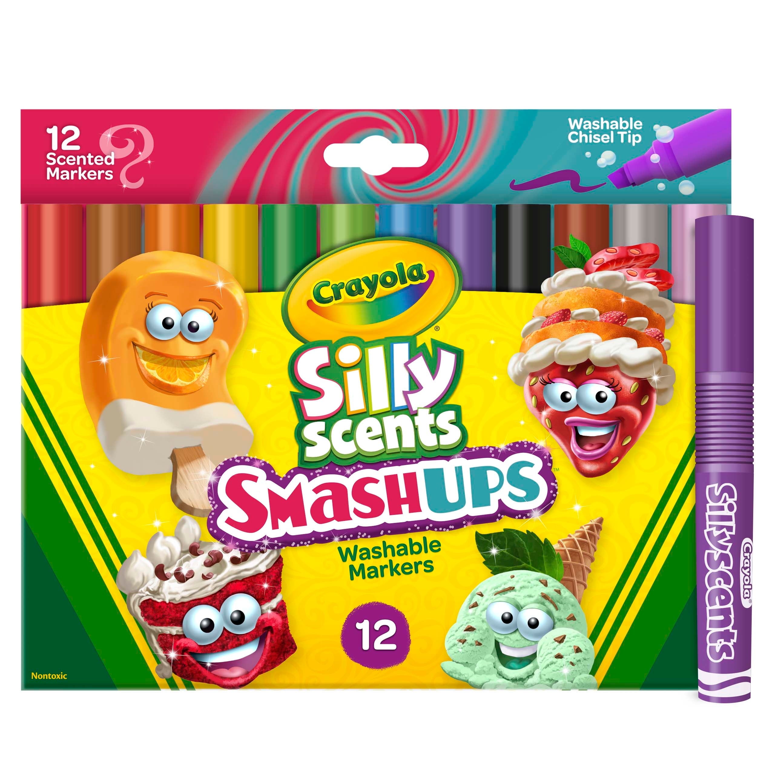 Markers, 12 Count, Scented Art Tools, Assorted Colors, Chisel Tip for Thick & Thin Lines - Image 2