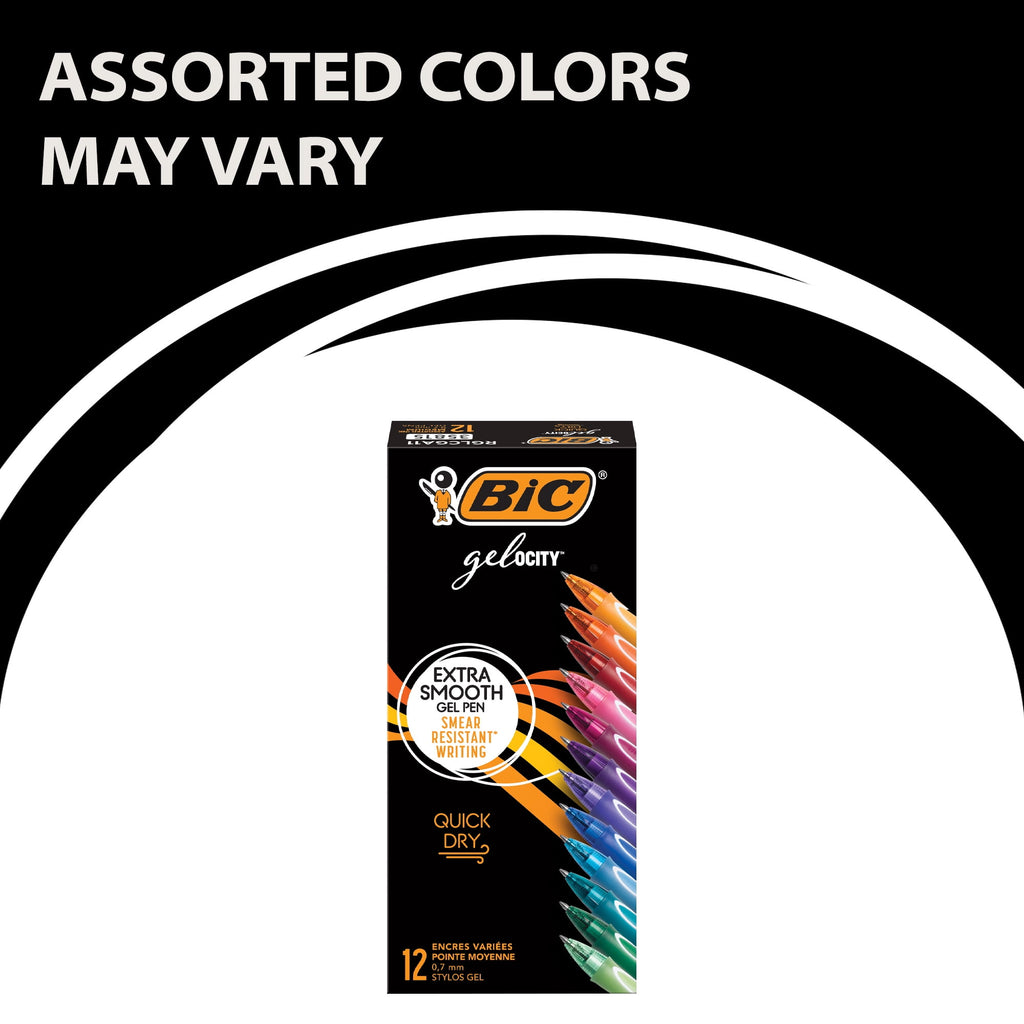 Gel-Ocity Quick Dry Gel Pens, Medium Point (0.7mm) Assorted Colors, 12-Count - Image 2