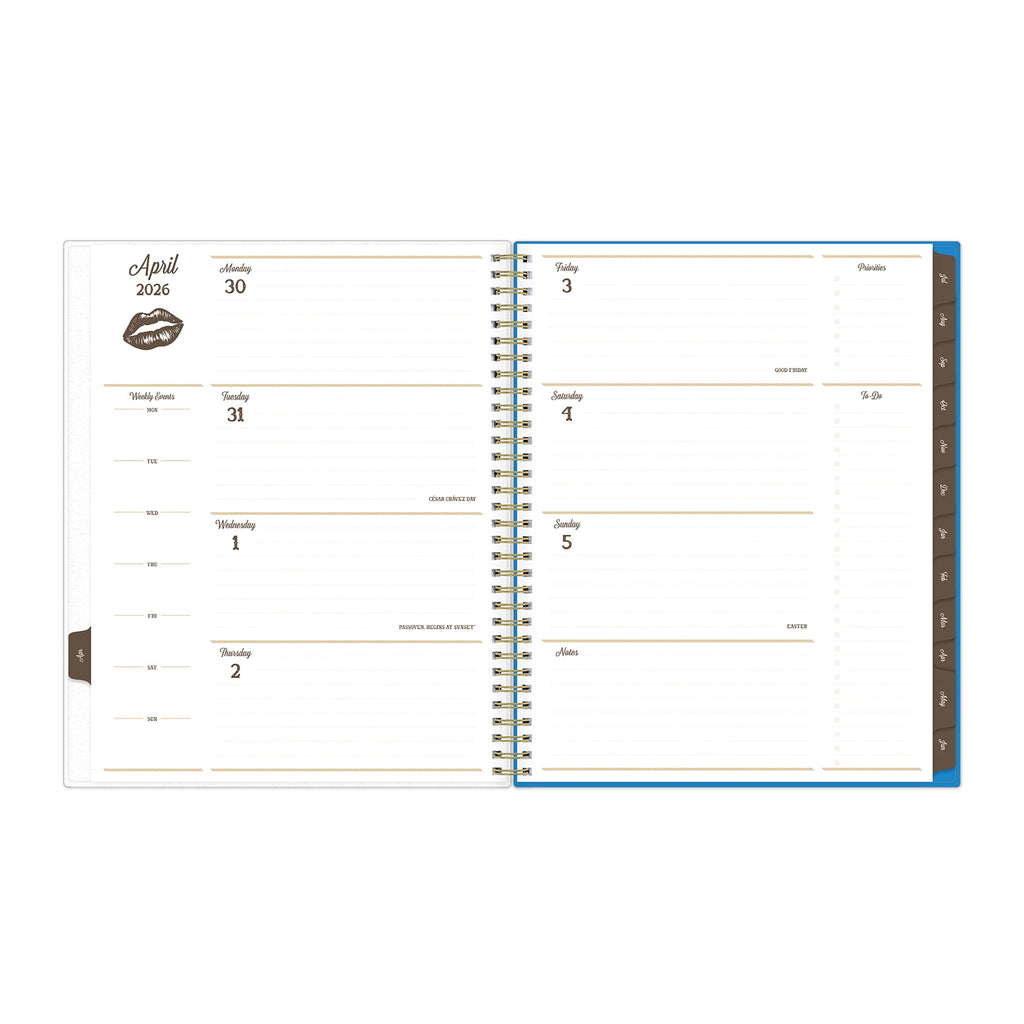 Jessie James Decker for Monthly Weekly Planner, 8.5" x 11", Hanky Blue 15-Month (April 2026 - June 2027) - Image 4