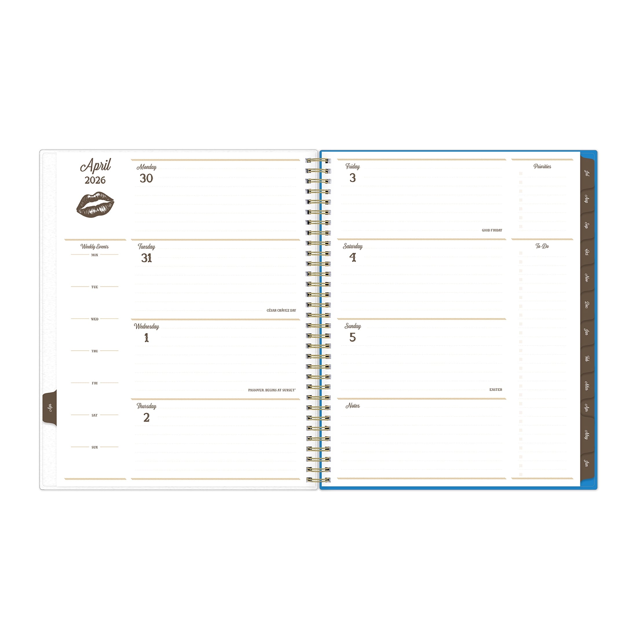 Jessie James Decker for Monthly Weekly Planner, 8.5" x 11", Hanky Blue 15-Month (April 2026 - June 2027) - Image 4