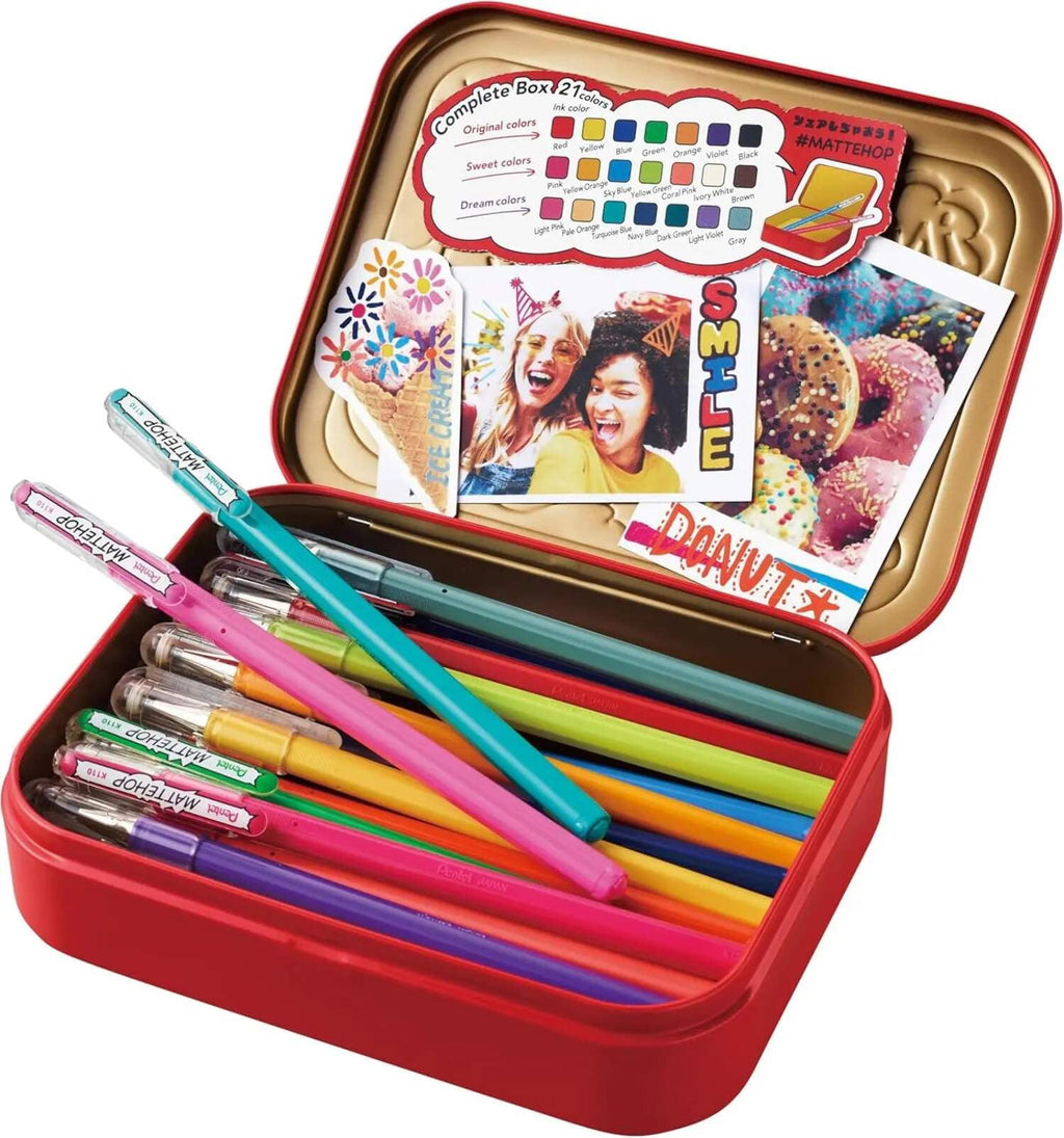 Color Gel Pen Set, (1.0 mm), 21 Colors, with Metal Box - Image 5