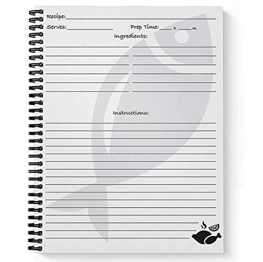 Hardcover Homemade With Love 8.5" x 11" Spiral Recipe Notebook/Journal, 120 Recipe Pages, Soft Touch Matte Laminated ... - Image 5