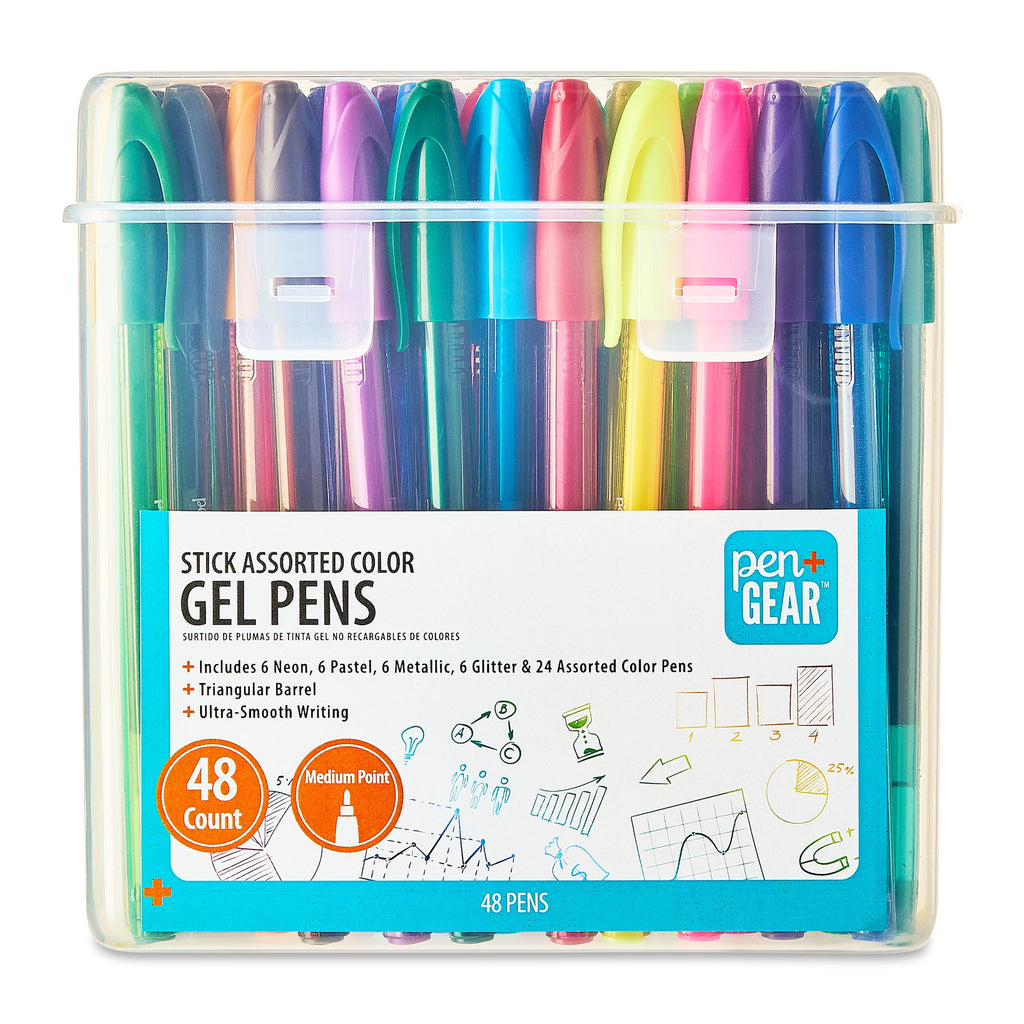 Pen+Gear Gel Stick Pens, Medium Point, 0.7 mm, Assorted Colors, 48-count, 192511 - Image 6
