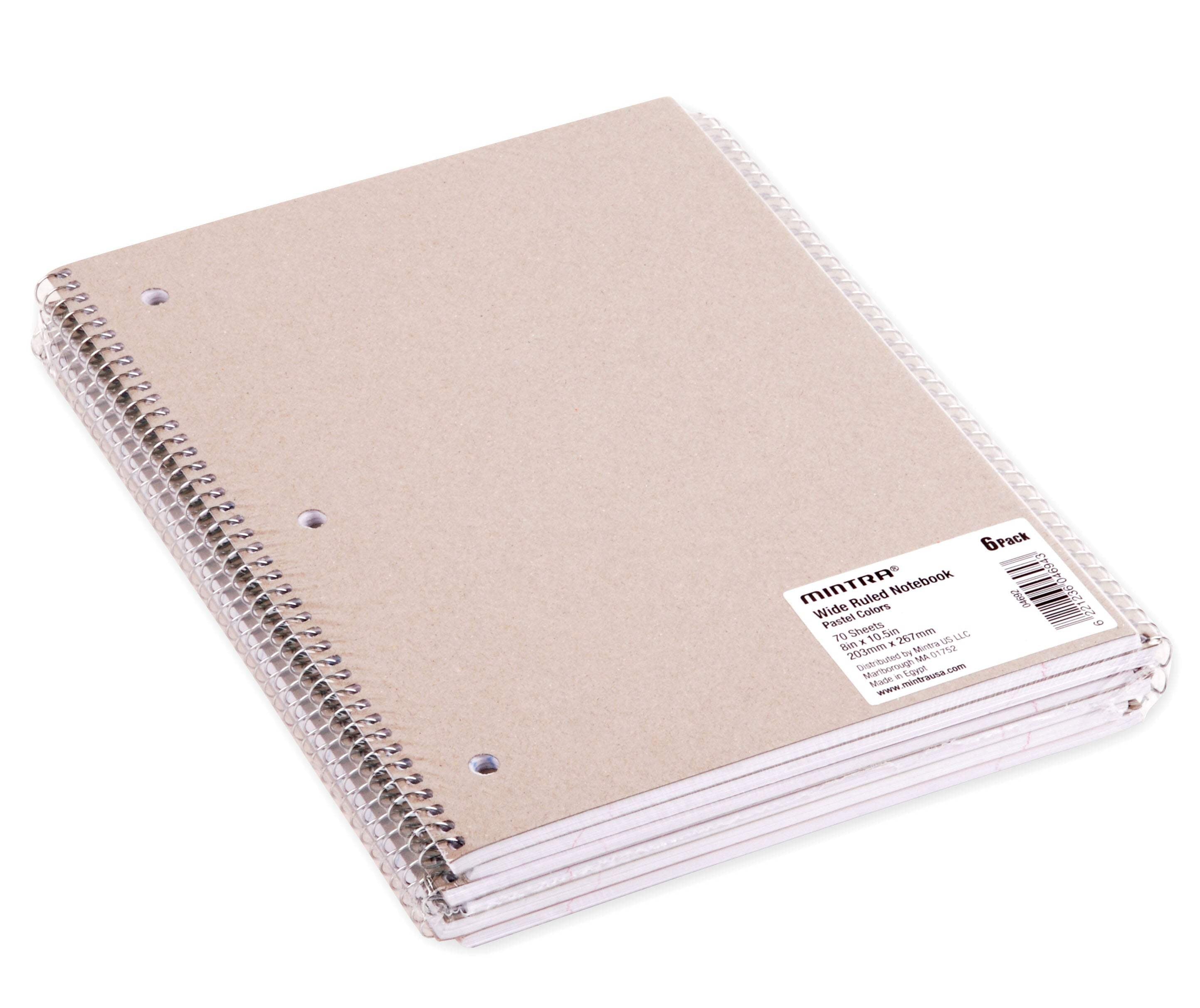 Pastel Spiral Notebook, Wide Ruled (70 Count, 6 Pack) - Image 5