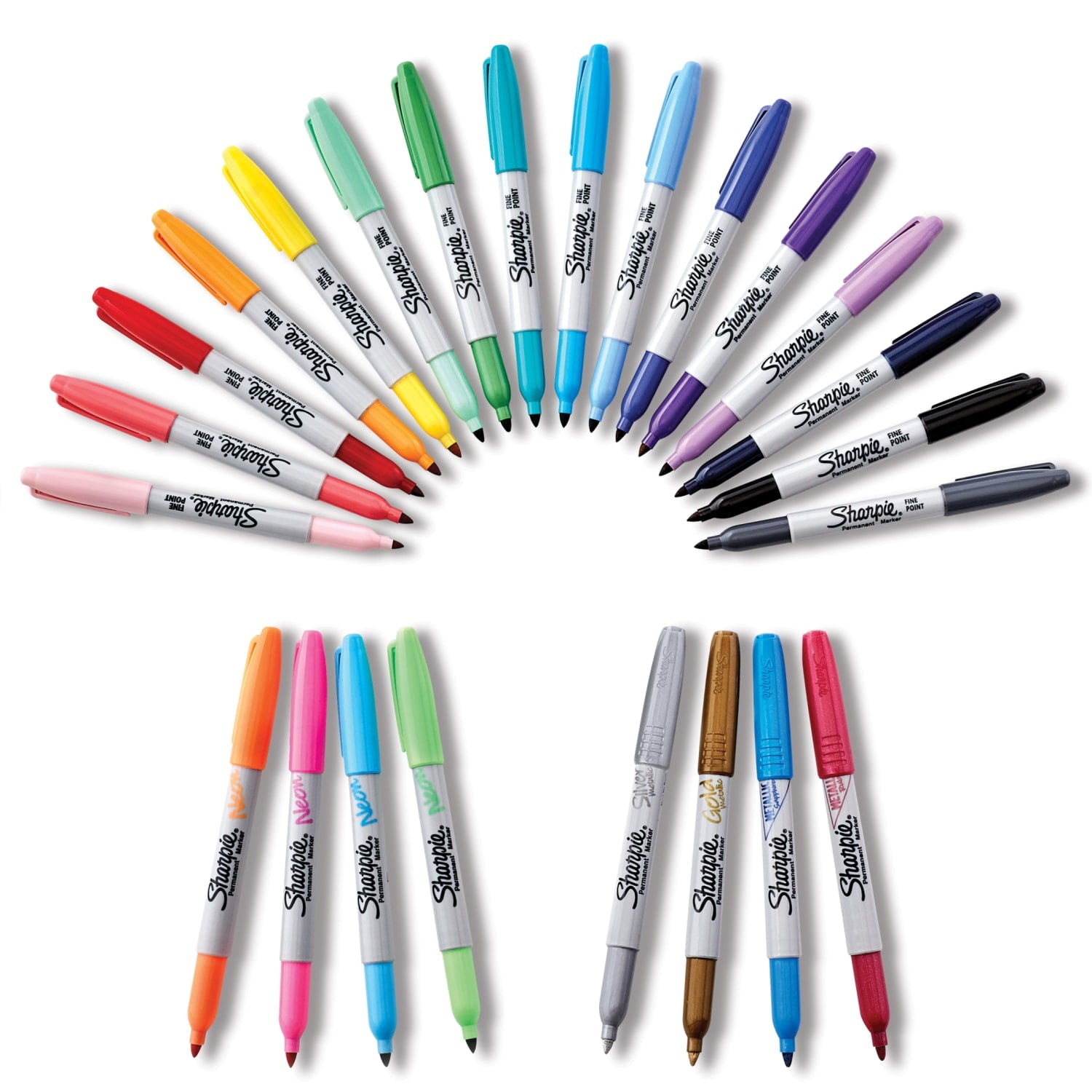 Sharpie Permanent Markers, Fine Point, Assorted Colors, 24 Count - Image 2