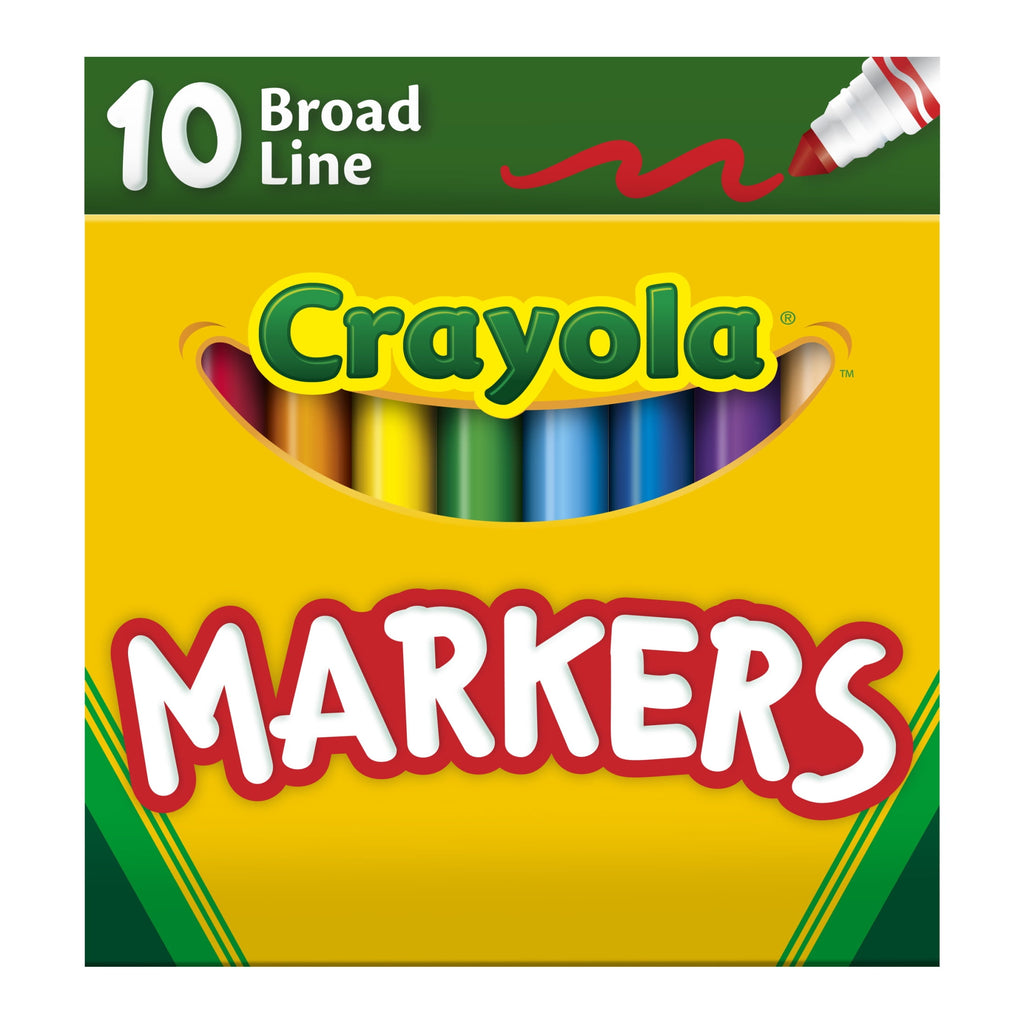 Crayola Broad Line Markers, 10 Ct, Back to School Supplies for Kids, Teacher Supplies, Beginner Child - Image 5