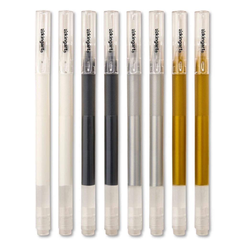 6 PC. BIG INK GEL PENS 1. (GOLD, SILVER,WHITE) - Image 5