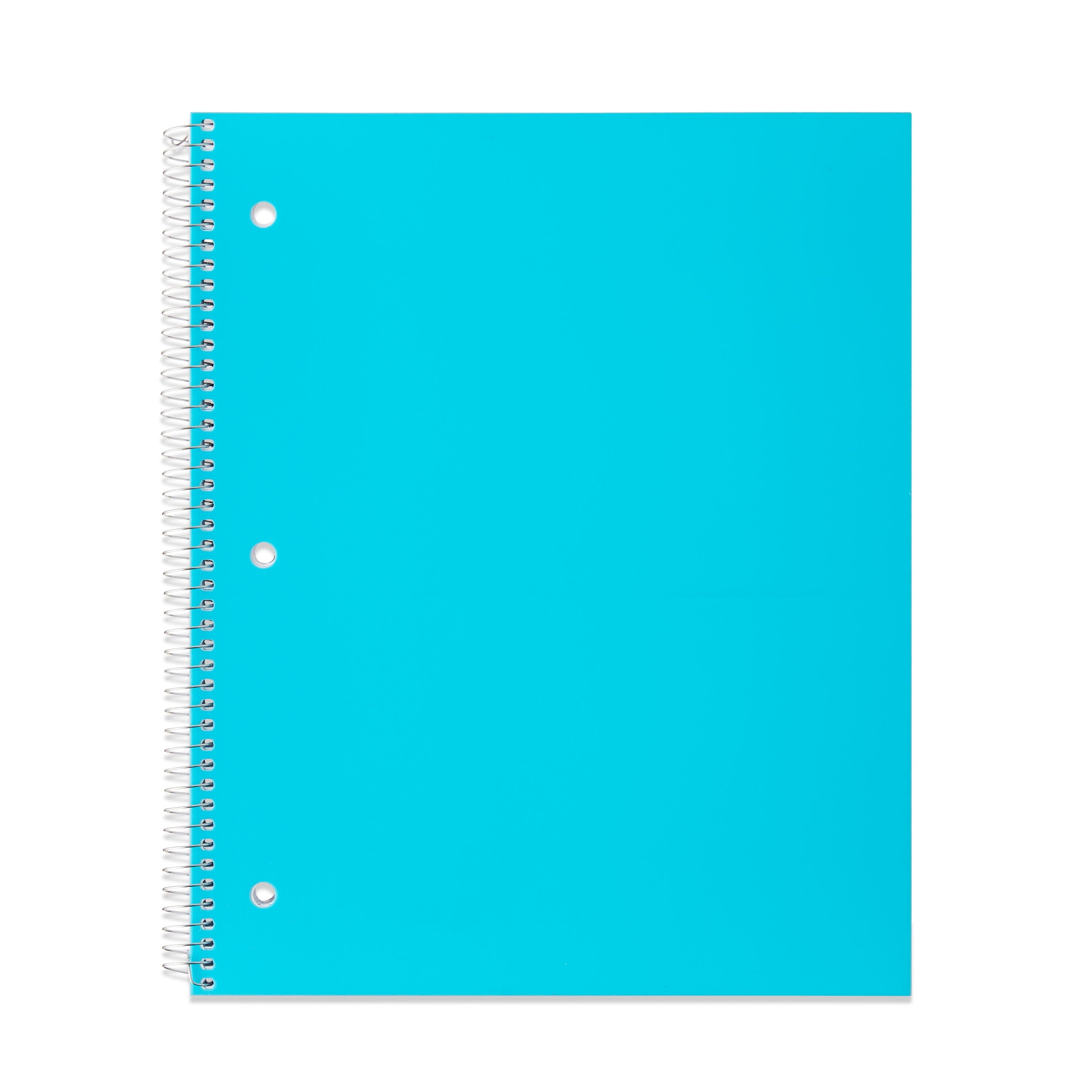 Poly 1-Subject Notebook with Inside Pockets, 9" x 11", Teal, 100 Heavyweight Sheets - Image 5