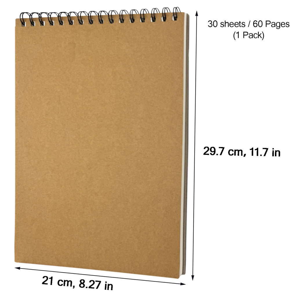 9"x12" Sketch book 120gsm, 2 Pack Top Spiral Bound Sketch Pad for Drawing, Acid-Free Paper 60 Sheets A4 Art Sketchbook Pad for Beginners Adu - Image 6