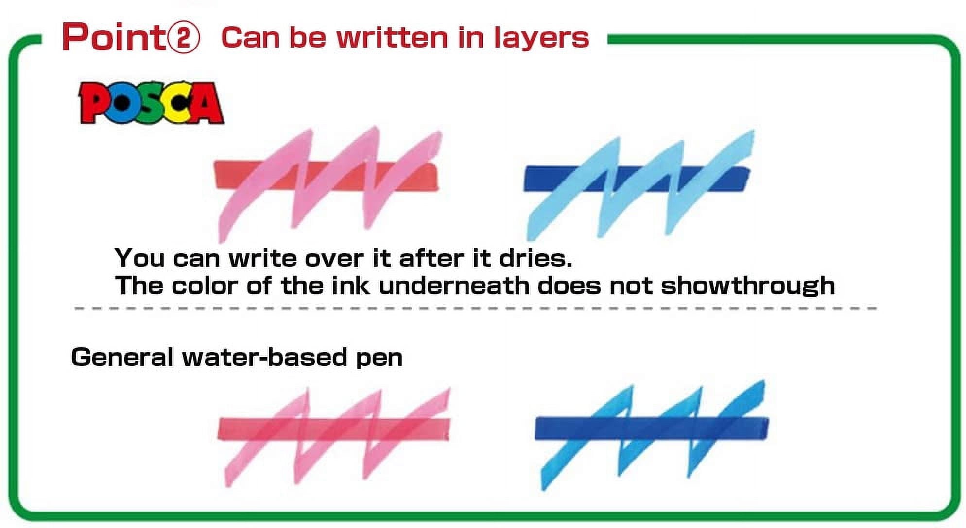 Mitsubishi Posca Paint Marker Pen Medium Point, 29 Vivid Colors, Water-Based Pigment Ink, Non-Toxic, Waterproof, Lightfast, PC-5M - Image 3