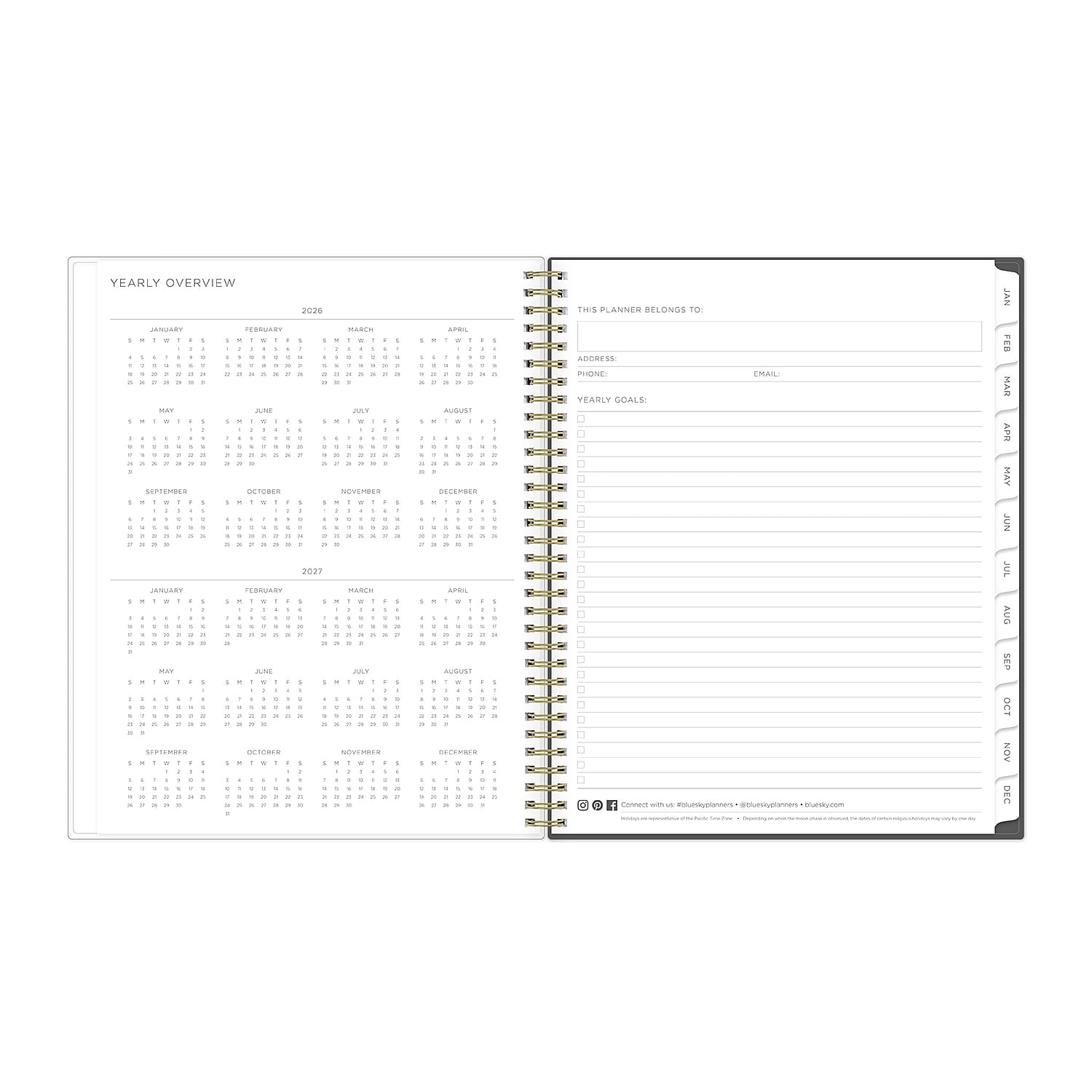 Blue Sky Kelly Ventura 2026 Weekly and Monthly Planner Calendar, January 2026 - December 2026, 8.5" x 11", Flexible Cover, Laminated Tabs, D - Image 6