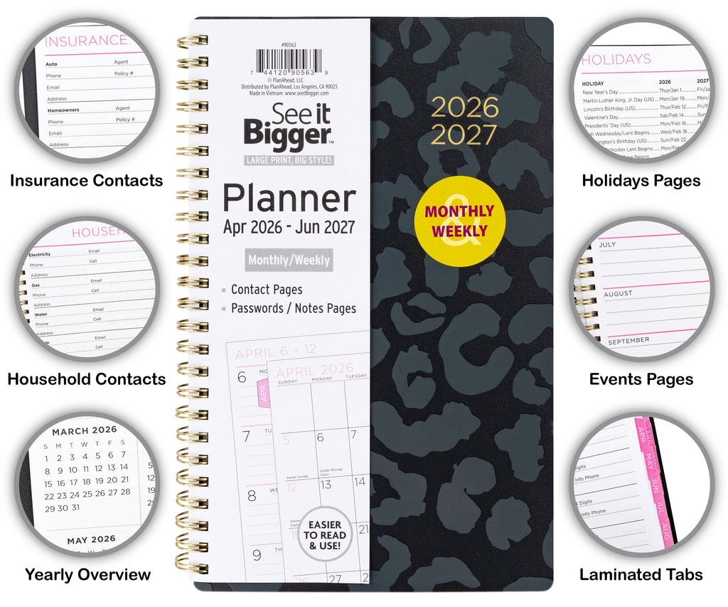 M/W Planner, Medium (5.5" x 8.75"), Fashion, 15-Month: Apr 2026 - Jun 2027 - Image 3