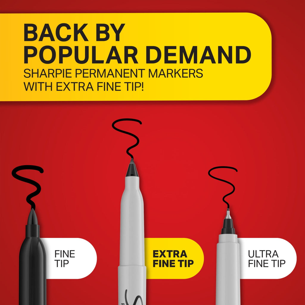 Permanent Markers, Water- and Fade-Resistant, Extra Fine Point (0.4mm), Black, 2 Count - Image 2