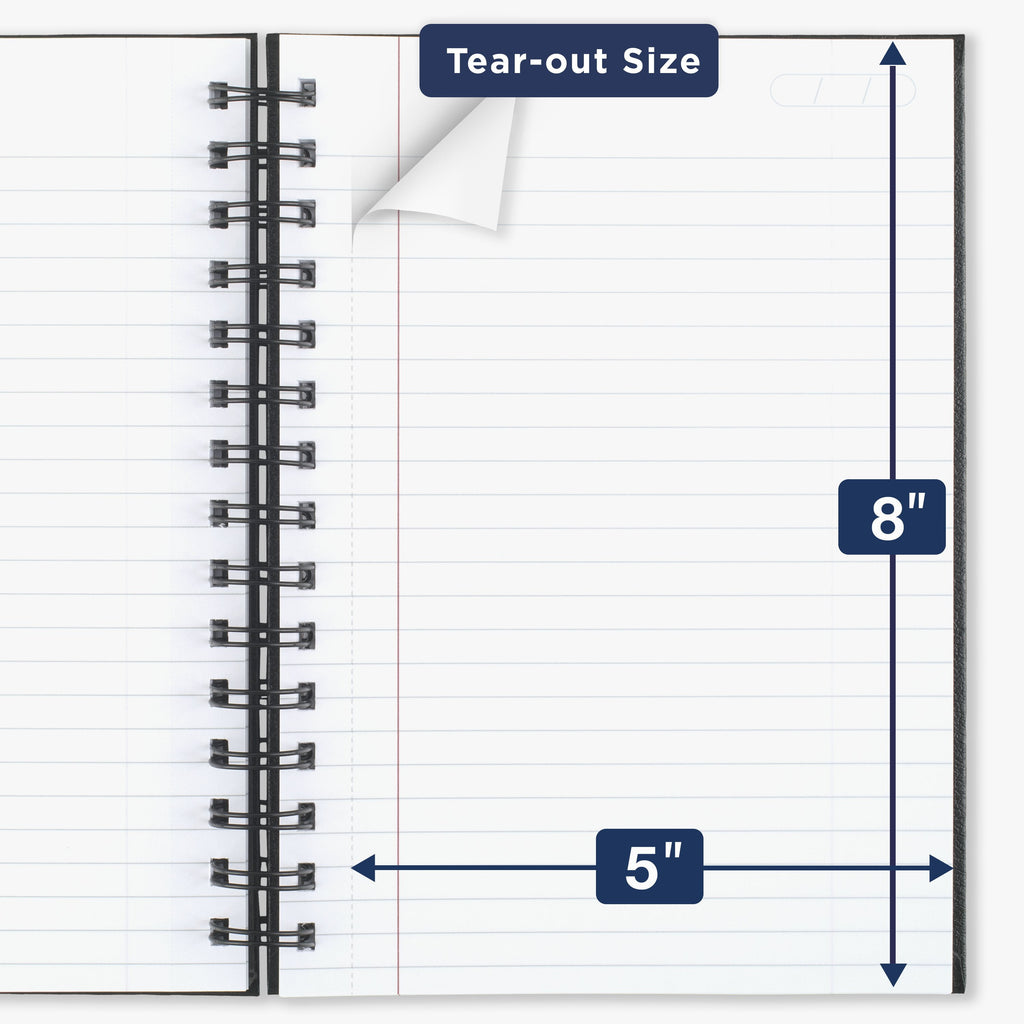 Business Writing Notebook, 5" x 8", Medium, Black, 80 Sheets - Image 5