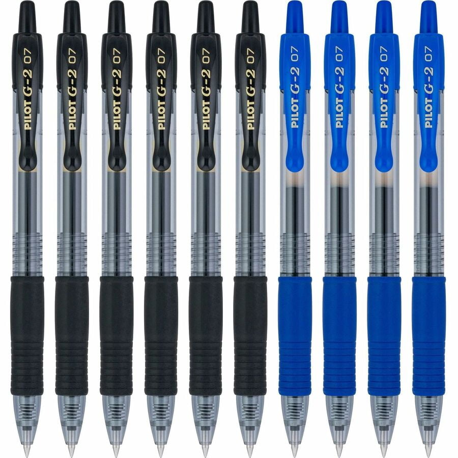 Pilot G2 Premium Retractable Gel Ink Pens Fine Point, Black and Blue Ink, 10 Count - Image 3
