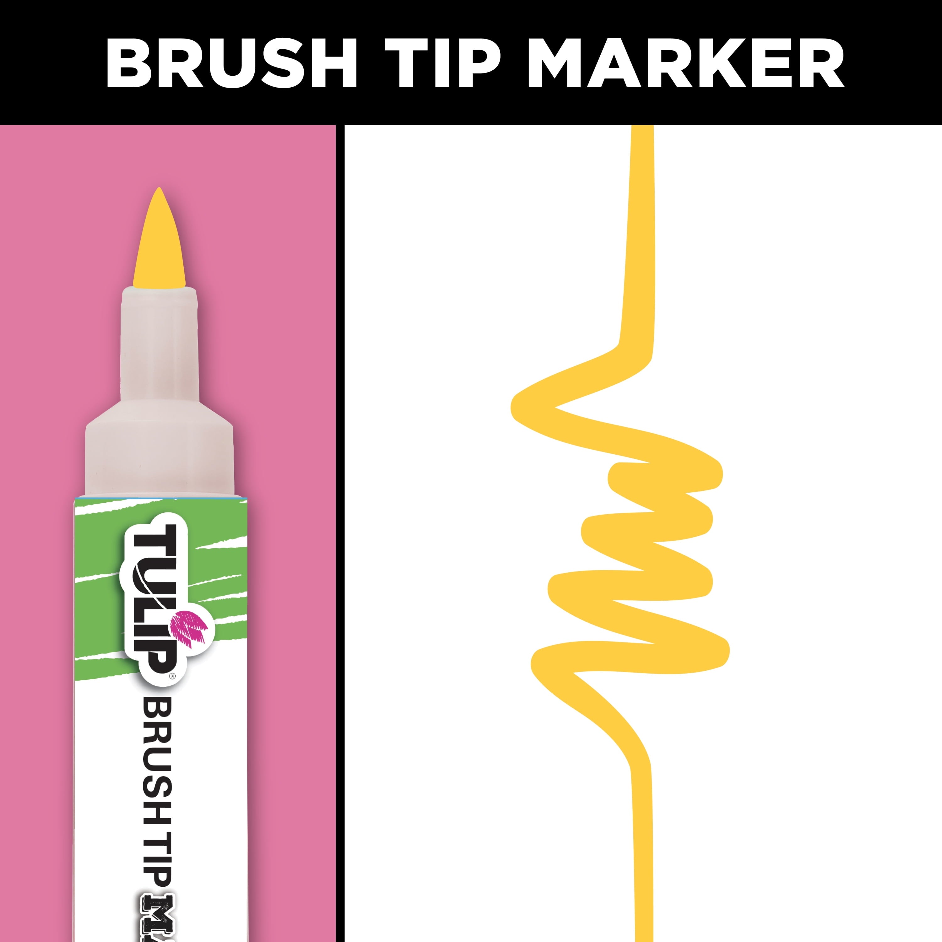 Fabric Markers Brush Tip 10 Pack Rainbow - Image 6