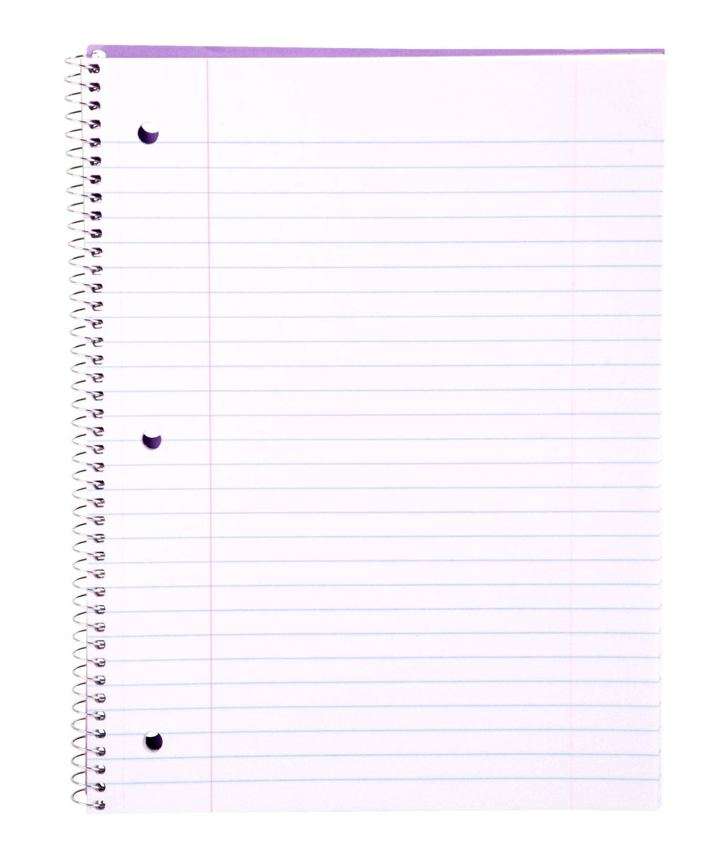 Pastel Spiral Notebook, Wide Ruled (70 Count, 6 Pack) - Image 4