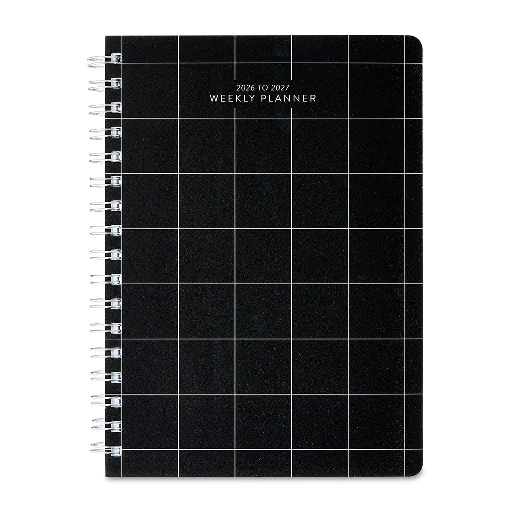 Pen+Gear Medium Monthly Weekly April 2026 - June 2027 Planner, Black and White Grid - Image 2