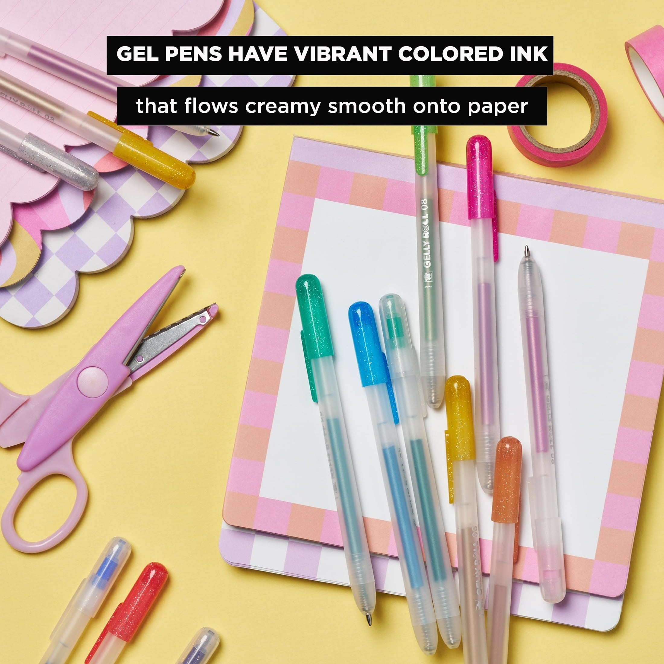 Sakura Gelly Roll Retractable Gel Pens Colored - Sparkle Color Set - Art Gifts, Holiday Gifts & DIY Projects - Medium Point - With Glitter, - Image 4