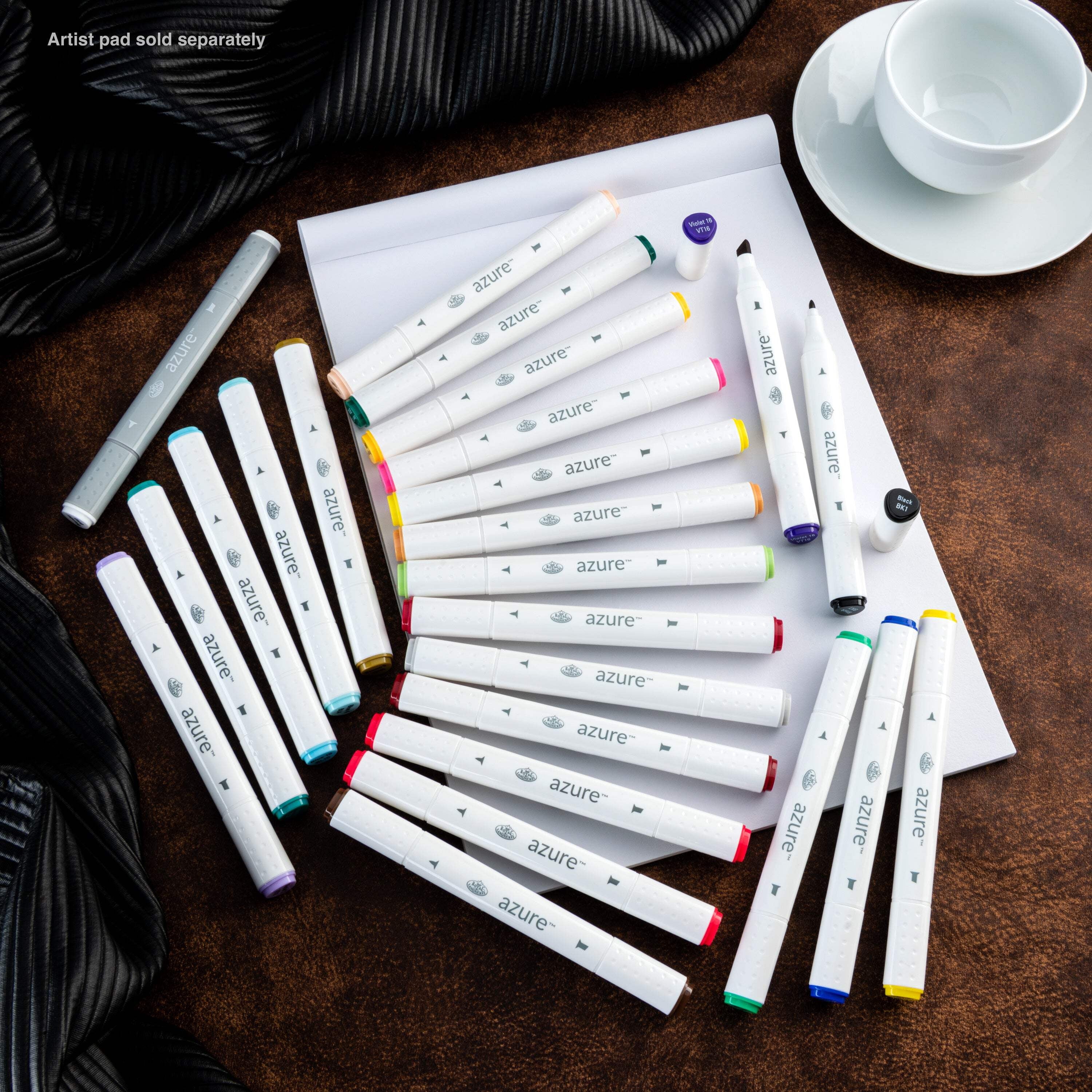 Azure 24 Pc Dual-Tip Alcohol Based Color Marker Set - Image 5