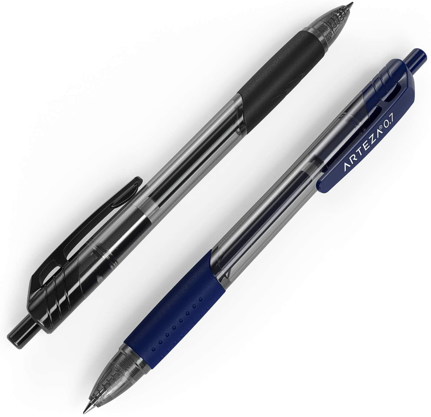 Retractable Gel Ink Pens Set, Black & Blue - Doodle, Draw, Journal - 30 Pack - Image 3