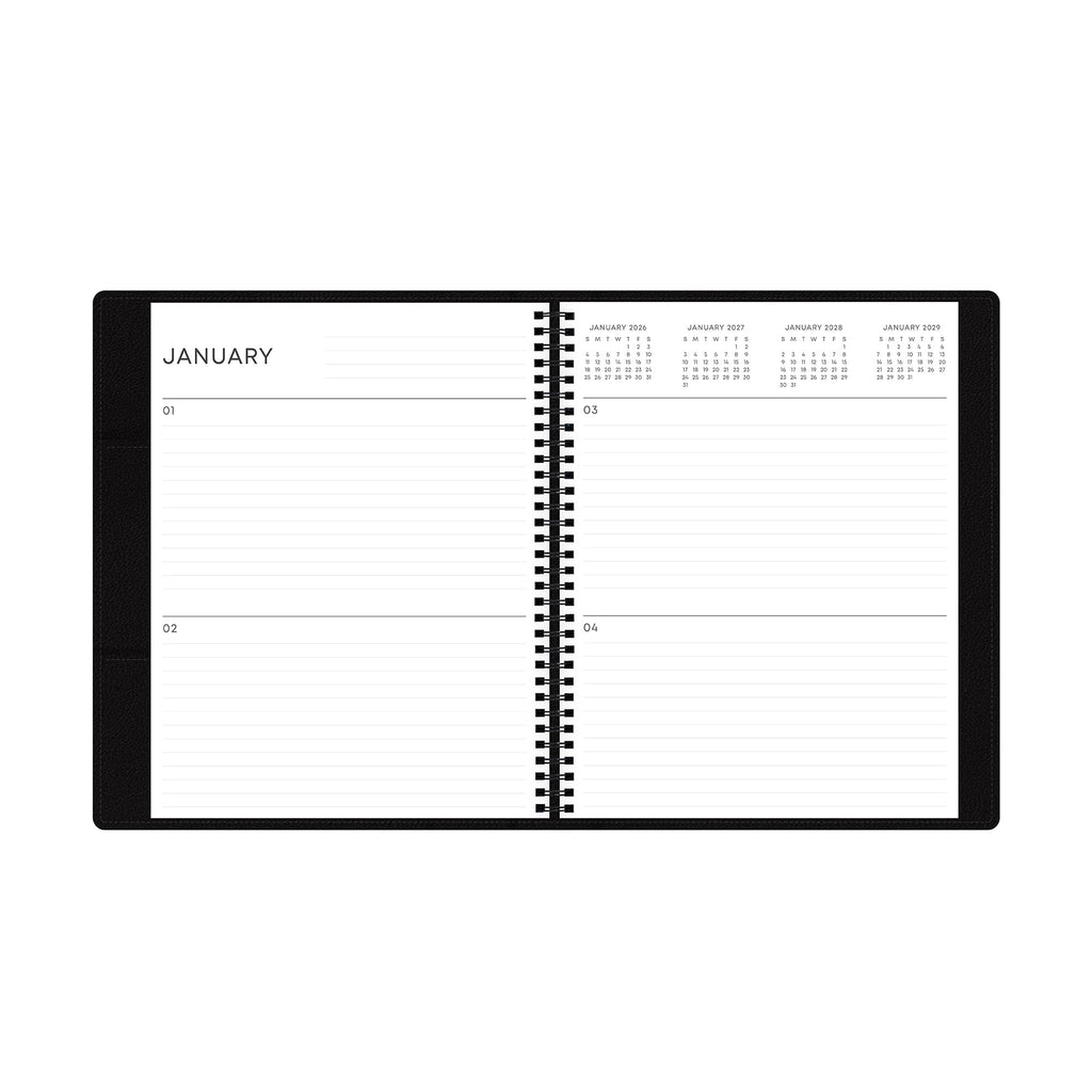Perpetual Monthly Weekly Large Planner (8.5" x 11") Black January - December - Image 5