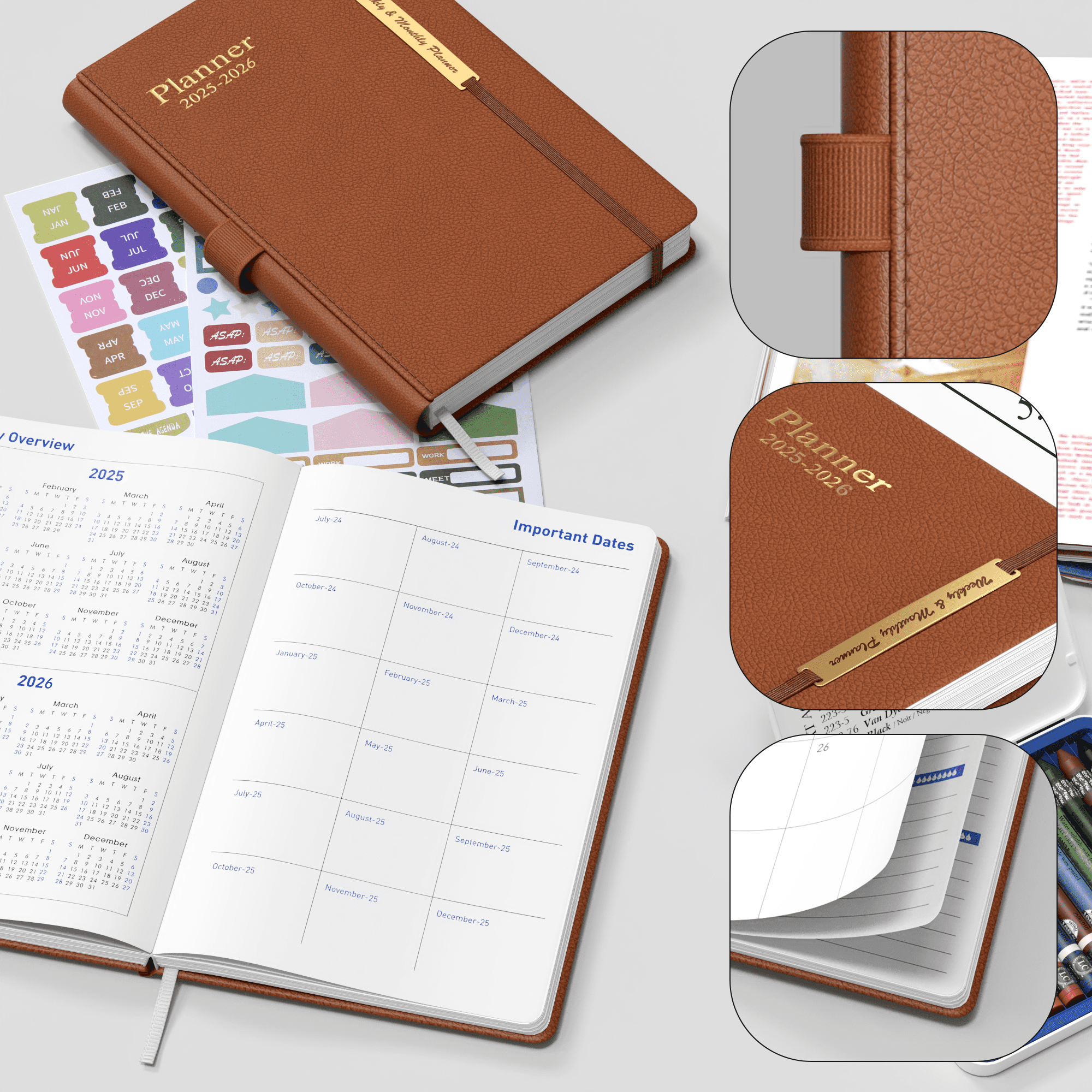 2025-2026 Planner - Academic Weekly & Monthly Planner 2025-2026 with Monthly Tabs,5.7" x 8", Jul. 2025 - Dec. 2026, D... - Image 5