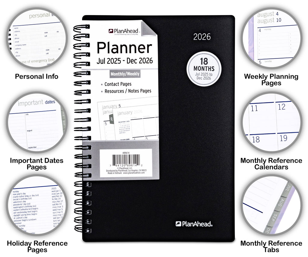 Medium Home Office Monthly Weekly Planner (18 Month - 5.75 x 8) - Image 5