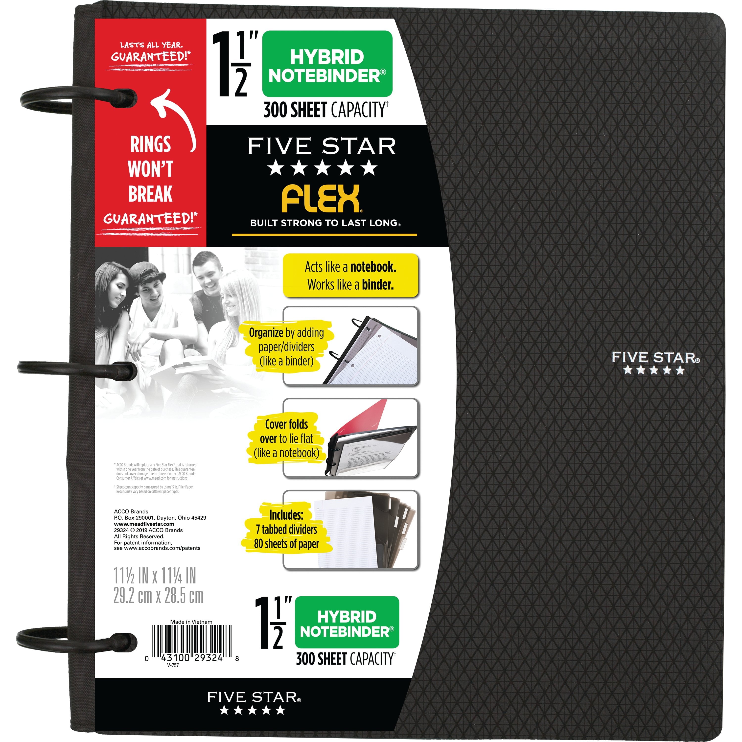 Flex 1 1/2" Hybrid NoteBinder, Black - Image 6