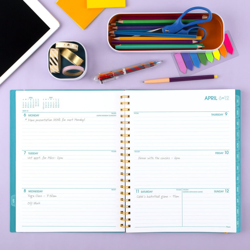 Mead Tranquil Turquoise Planner, 2026-2027, 8.5" x 11" - Image 5