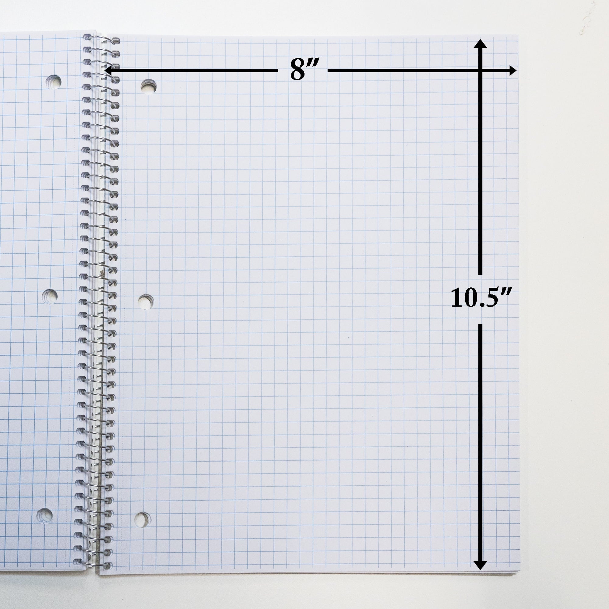 BAZIC 100 Ct. Quad-Ruled 4-1" Spiral Notebook [514] - Image 2