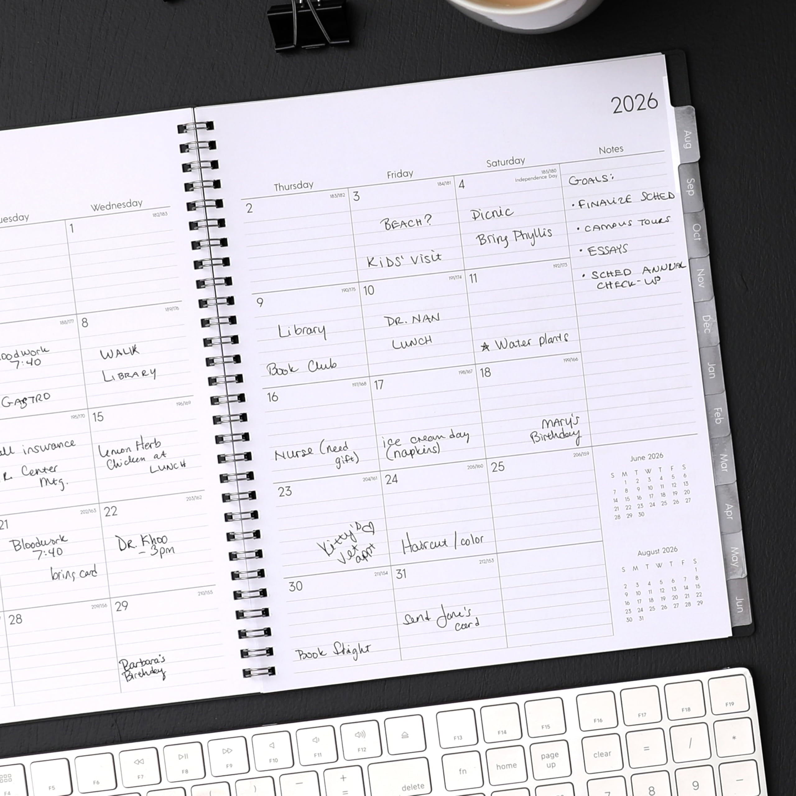 Blue Sky 2026-2027 Monthly Academic Year Planner Calendar, July 2026 - June 2027, 8" x 10", Monthly Layout, Flexible Cover, Wirebound, Lamin - Image 2