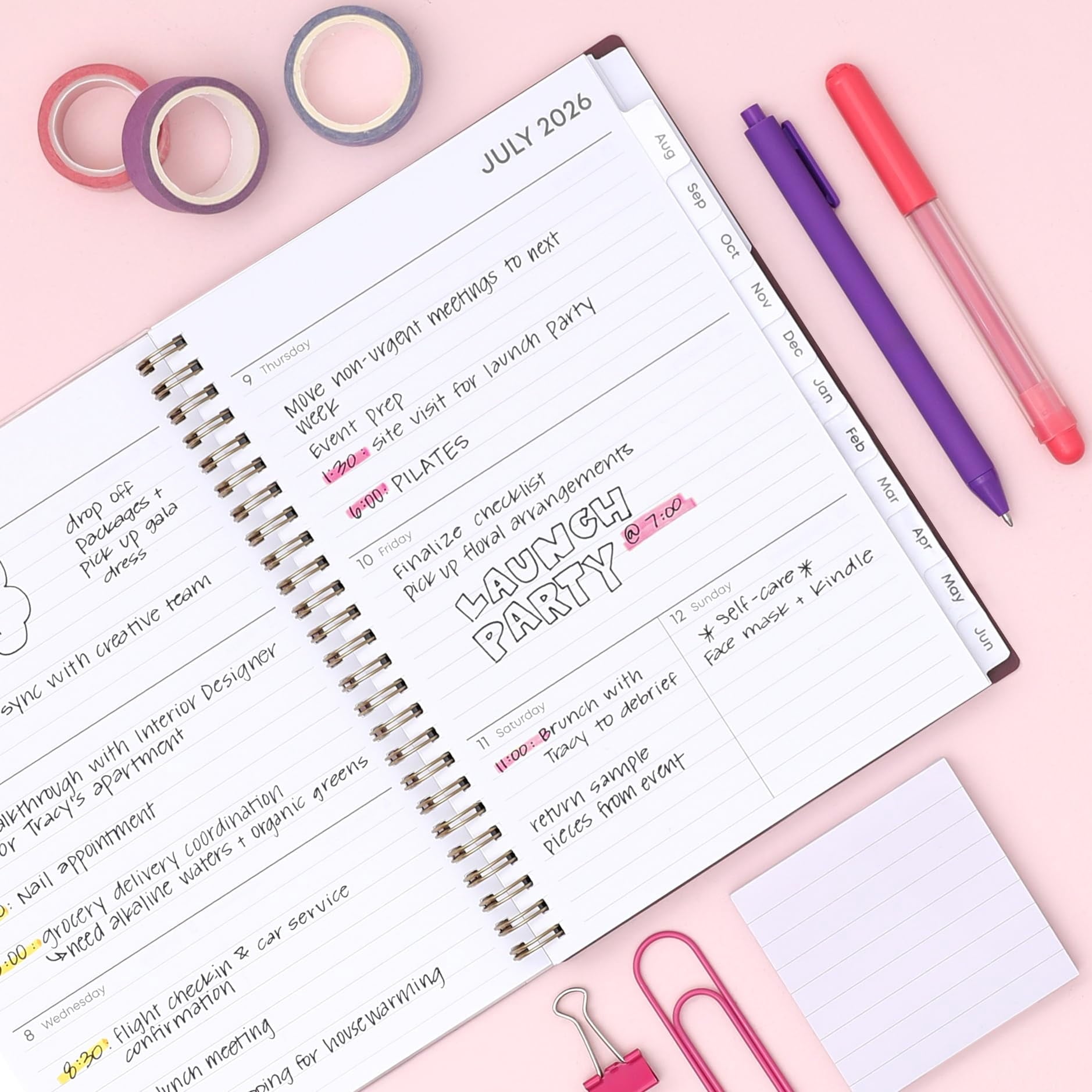 2026-2027 Weekly and Monthly Academic Year Planner Calendar, July 2026 - June 2027, 5.875" x 8.625", Flexible Pocket ... - Image 2