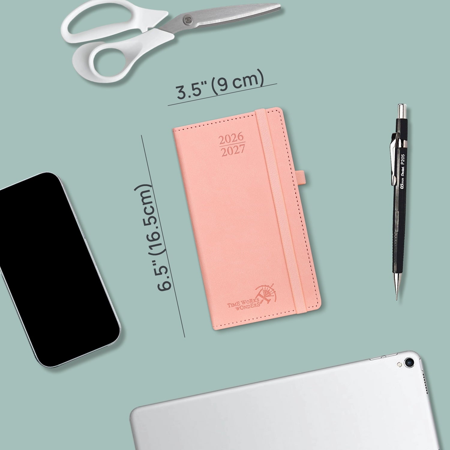Pocket Planner 2026-2027, 3.5" x 6.5", (Aug 26-Dec 27) Academic Pocket Calendar for Purse with Storage Pocket, Vegan ... - Image 2