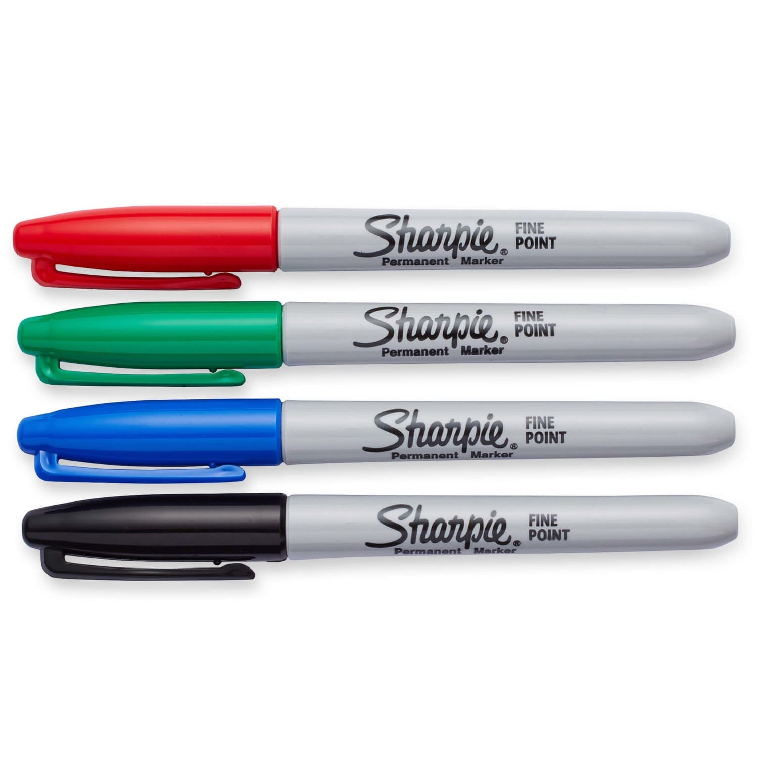 Permanent Markers, Fine Point, Assorted Colors, 4 Count - Image 2
