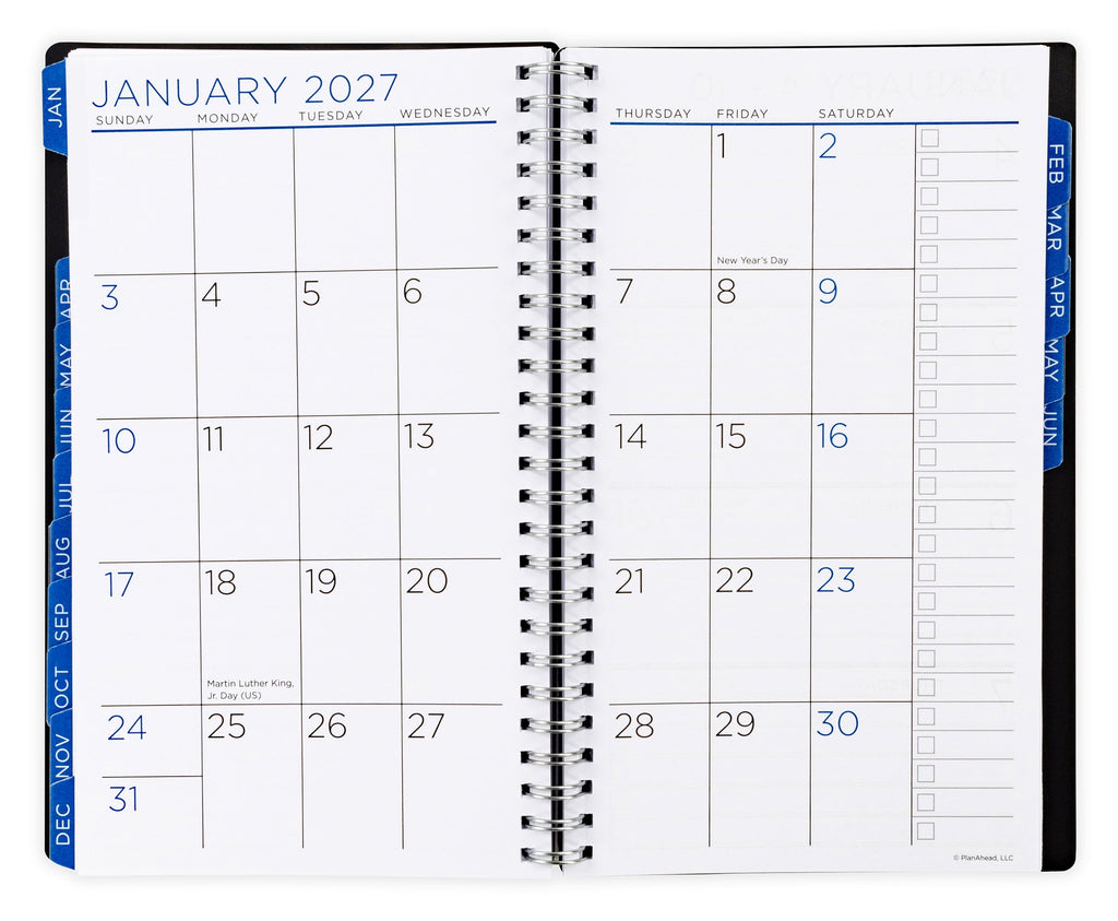 M/W Planner, Medium (5.5" x 8.75"), Black, 15-Month: Apr 2026 - Jun 2027 - Image 5