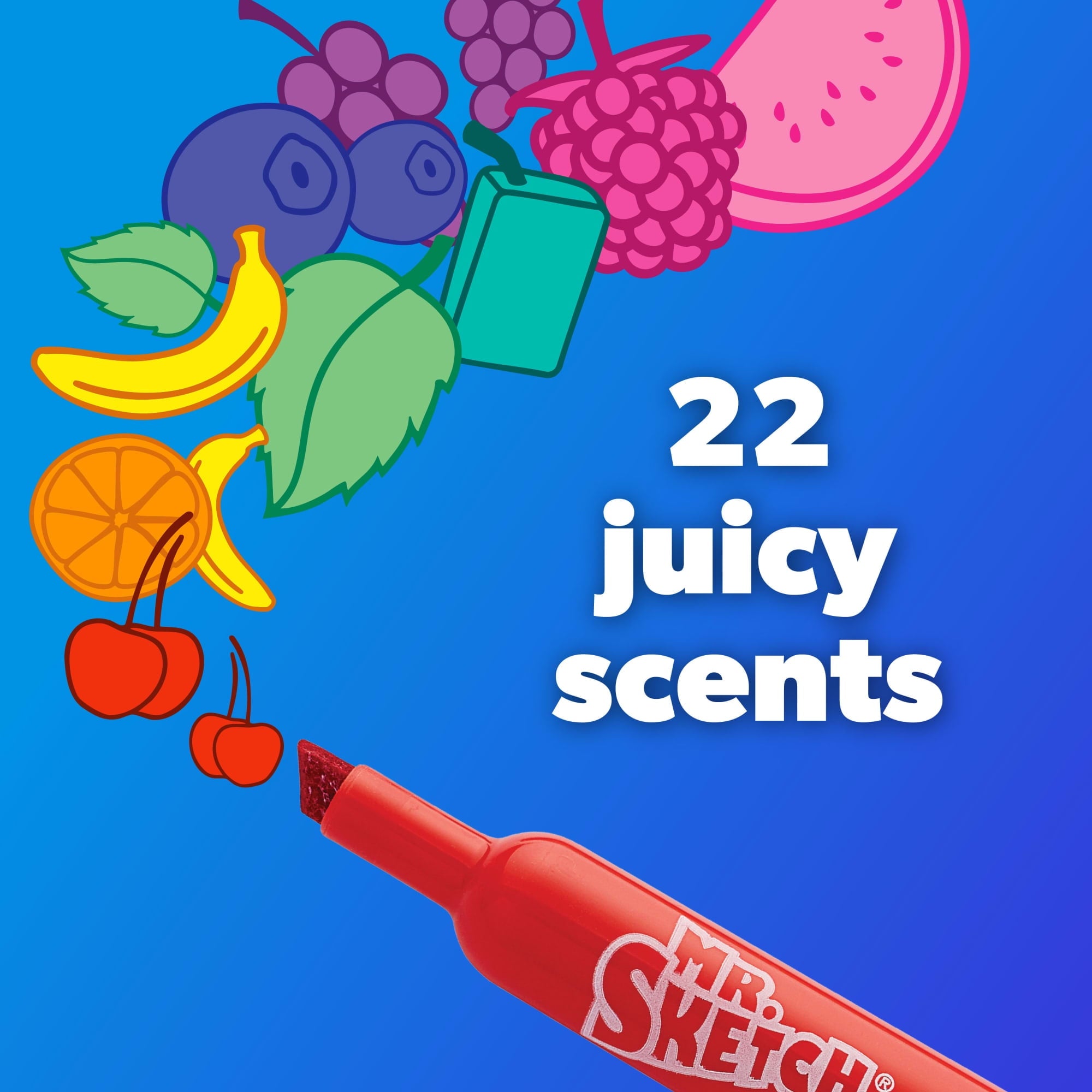 Mr. Sketch Scented Markers, Chisel Tip, Assorted Colors, 12 Count - Image 4