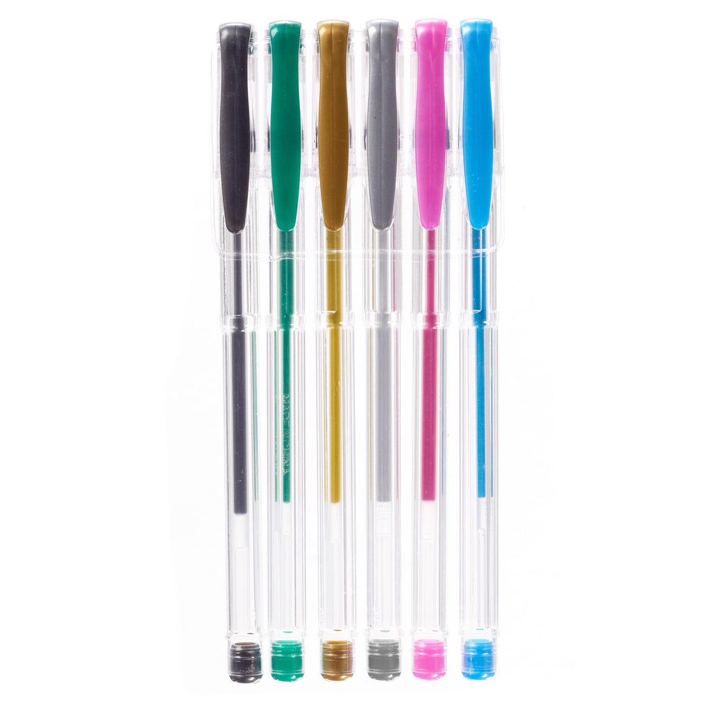 Hello Hobby Multicolor Gel Pen Metallic Set, 6 Pieces - Image 4