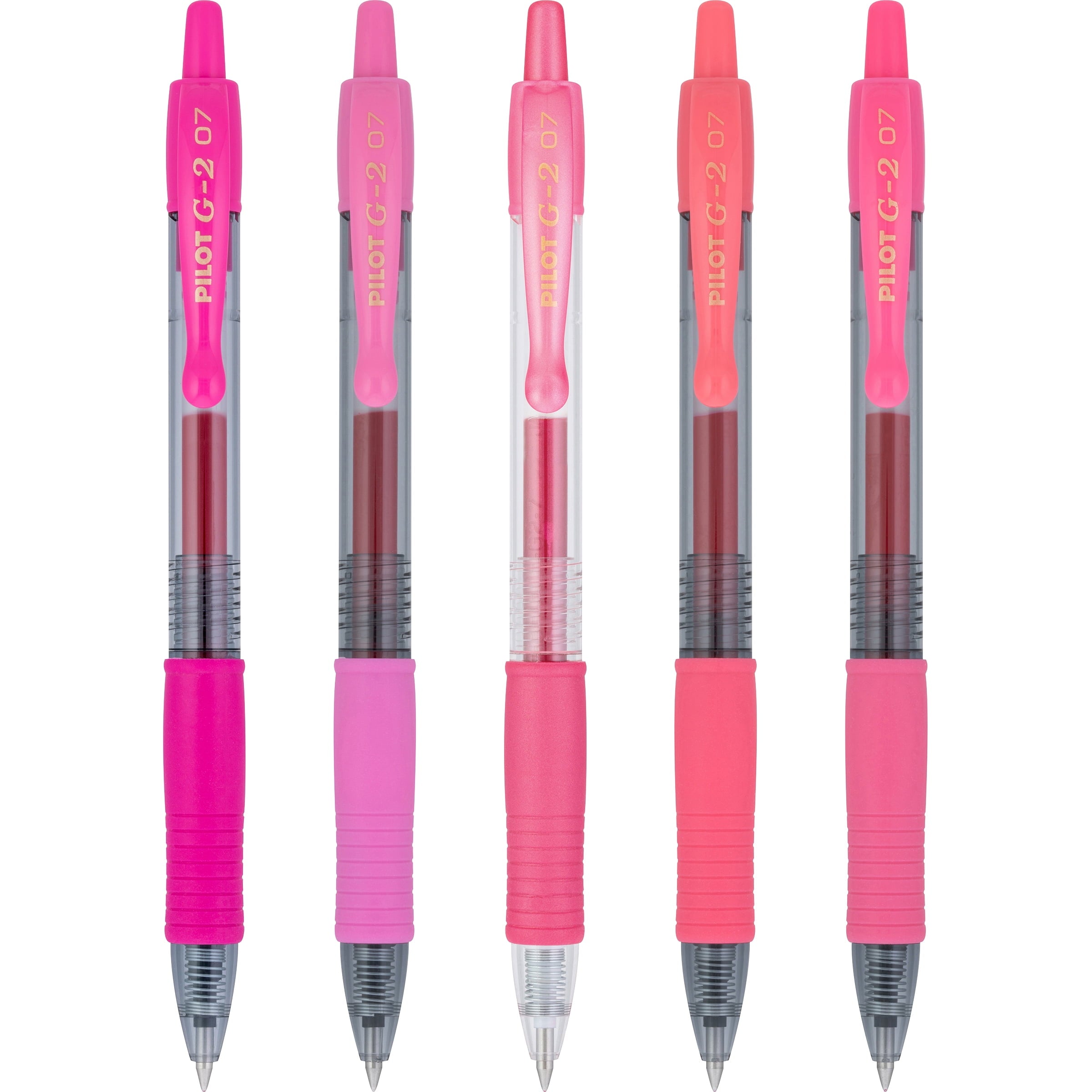 Pilot G2 Retractable Gel Pens, Pink Premium, 0.7mm Fine Point, Assorted Colors, 5 Count - Image 2