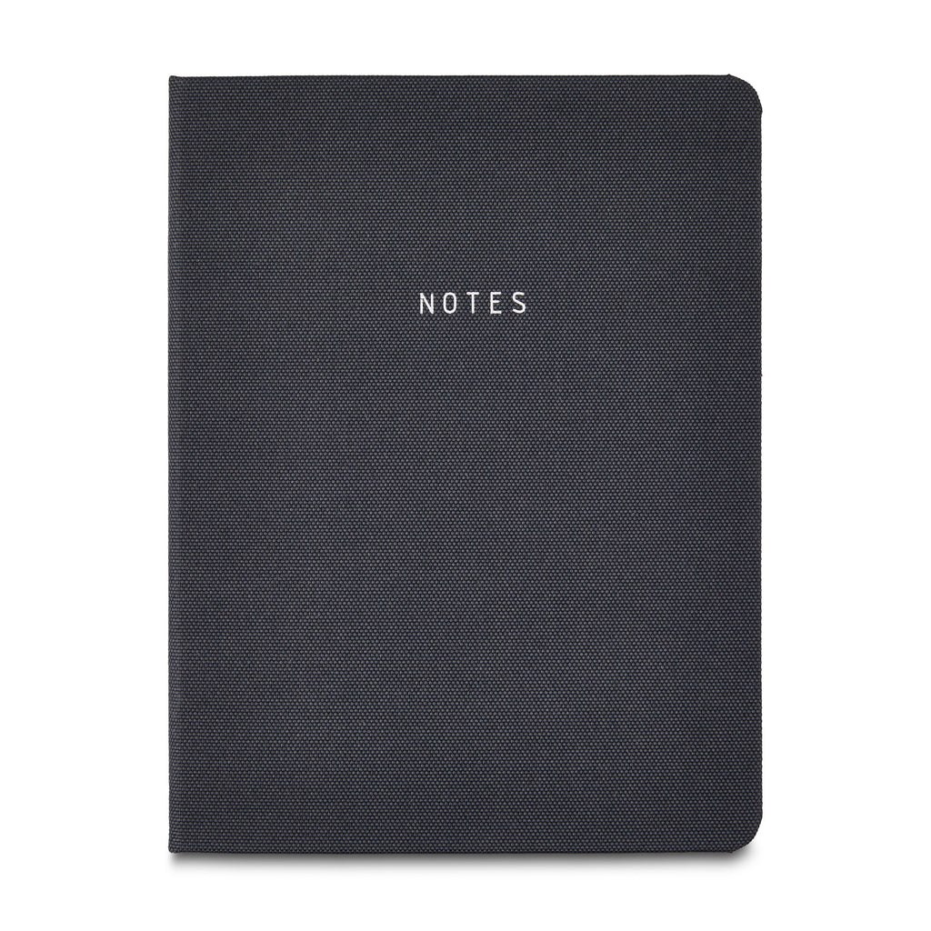 Brand Fabric Cover Journal, Black, 240 Ruled Pages, Elastic Band - Image 4